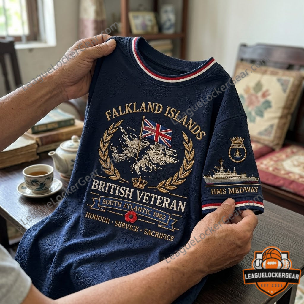 Falkland Islands British Veteran T-Shirt - LeagueLockerGear