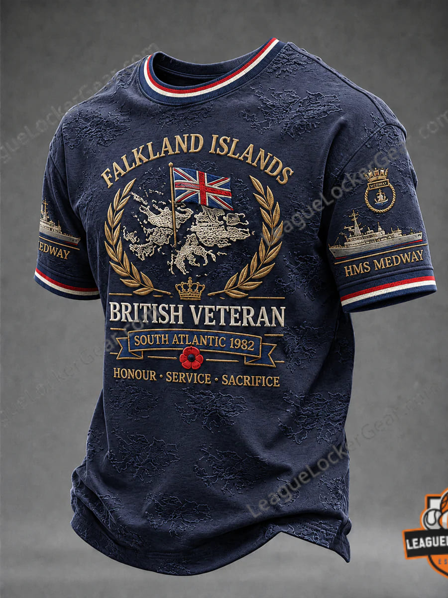 Falkland Islands British Veteran T-Shirt - LeagueLockerGear