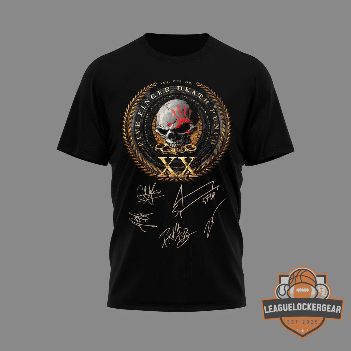 Five Finger Death Punch 20th Anniversary Eye of the Storm T-Shirt - LeagueLockerGear