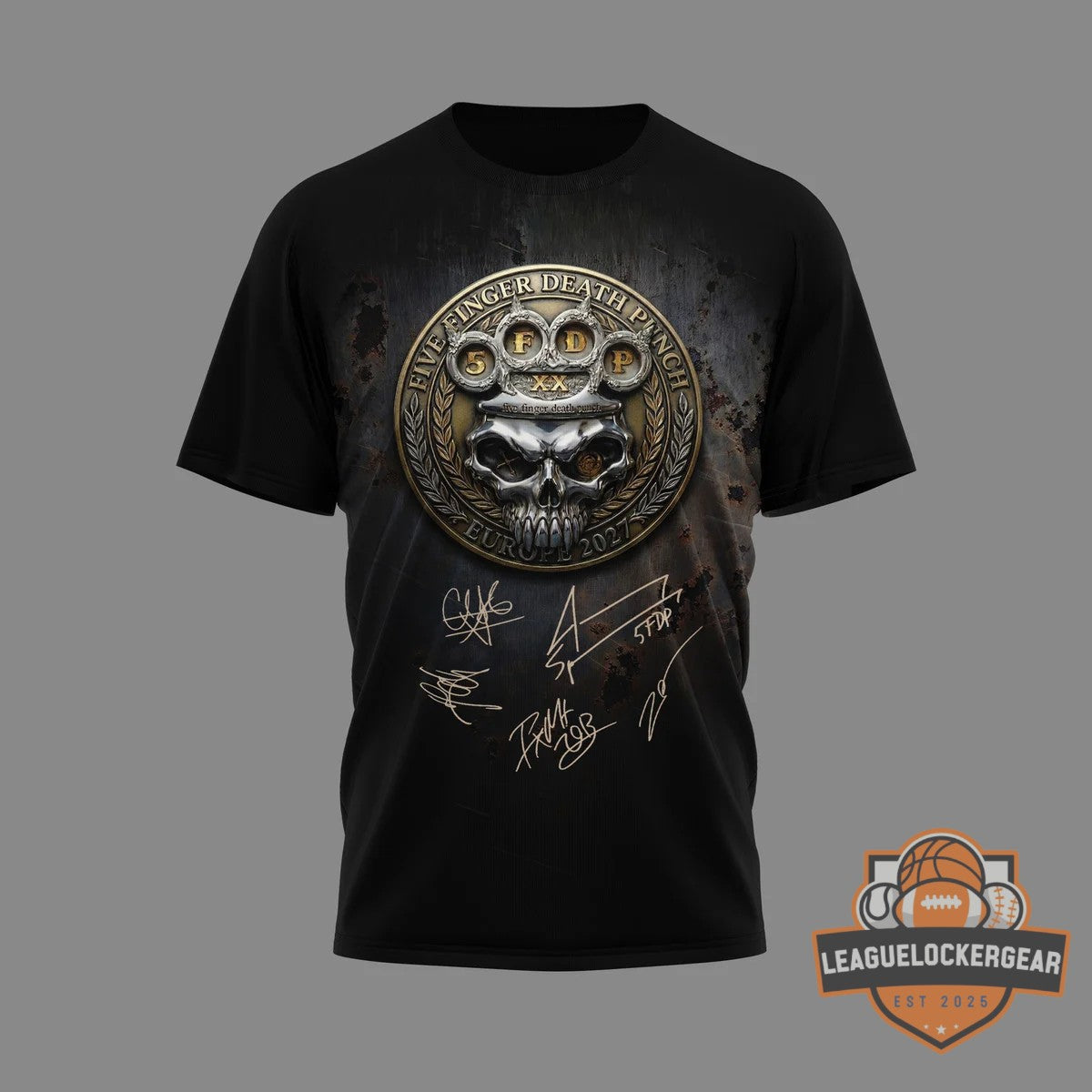 Five Finger Death Punch 20th Anniversary World Tour 2027 Signed T-Shirt - LeagueLockerGear