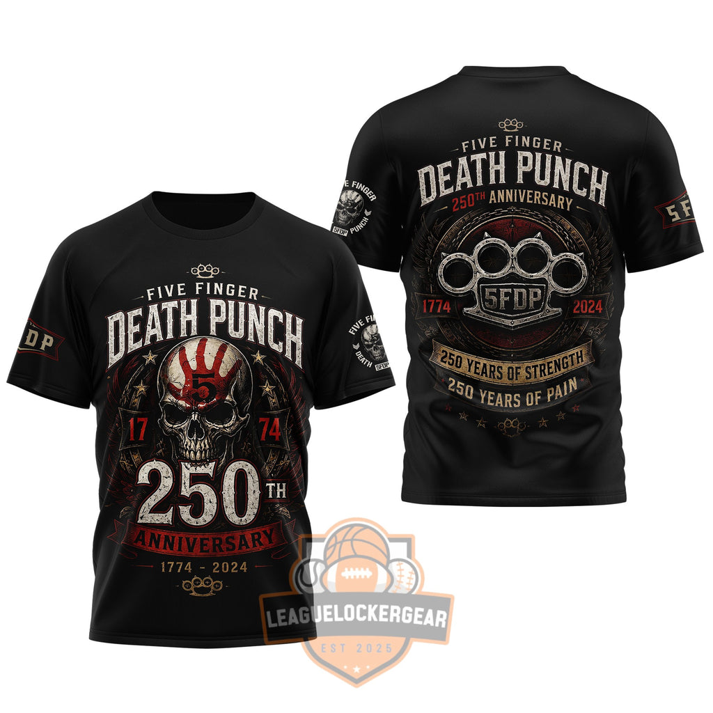 Five Finger Death Punch 250th Anniversary 3D T-Shirt - LeagueLockerGear