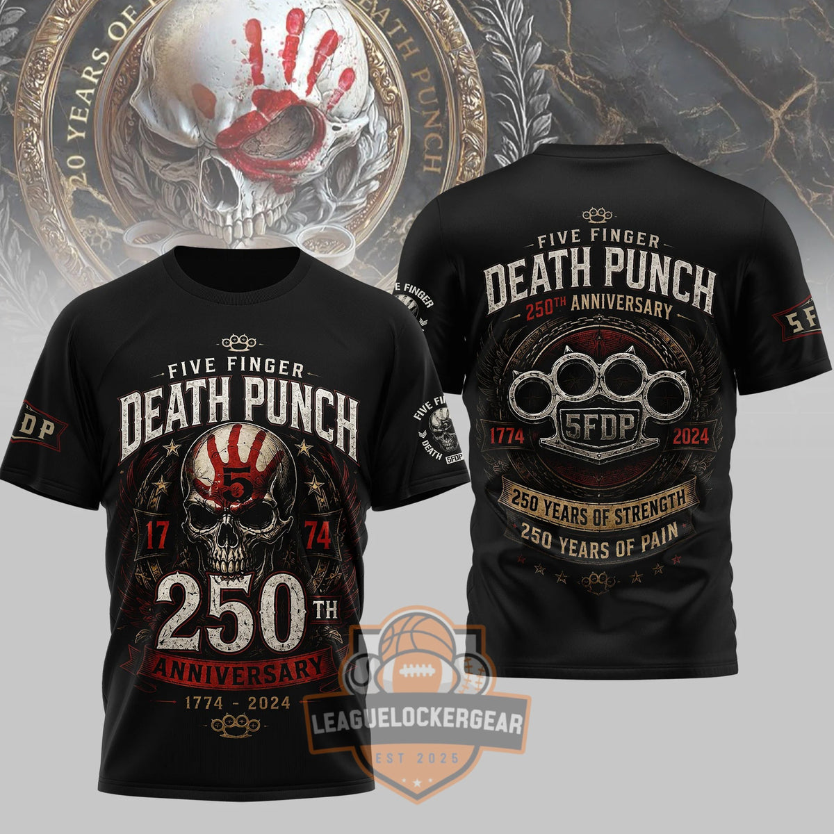 Five Finger Death Punch 250th Anniversary 3D T-Shirt - LeagueLockerGear