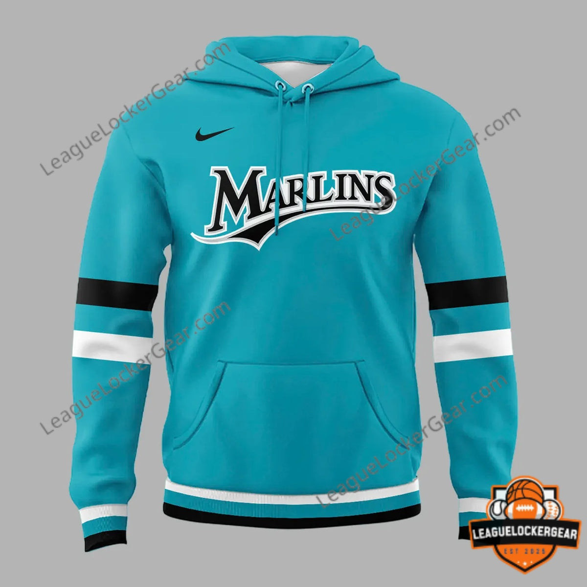 Miami Marlins Teal Throwback Uniform T-Shirt - LeagueLockerGear