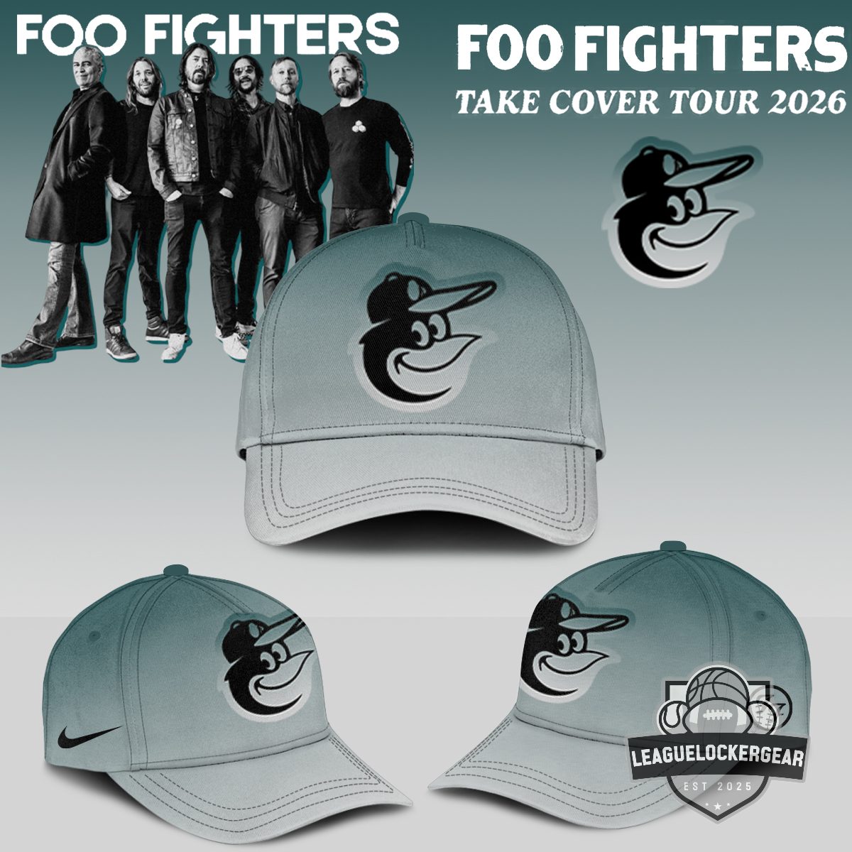 All Team MLB Foo Fighters Take Cover Tour 2026 Baseball Jersey - LeagueLockerGear