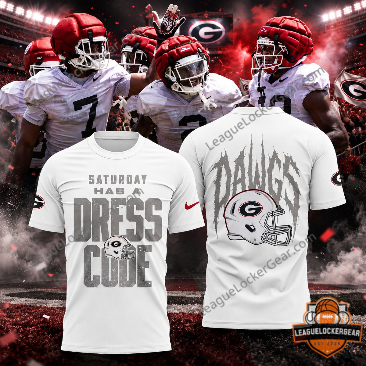 Georgia Bulldogs Saturday Has A Dress Code Whiteout Dawgs T-Shirt