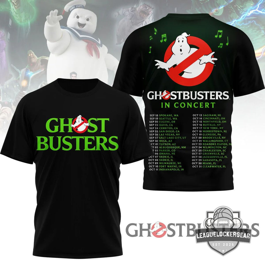 Ghostbusters In Concert Tour Dates T-Shirt - LeagueLockerGear