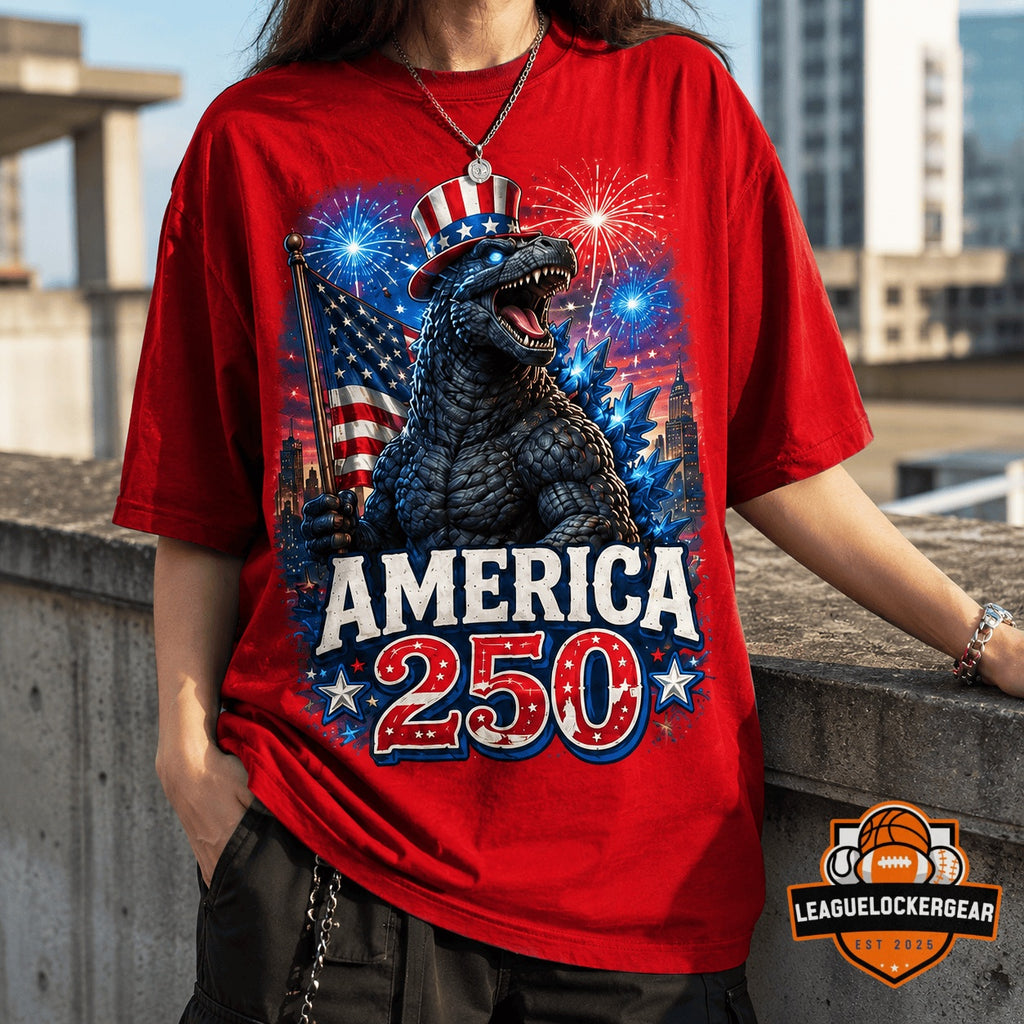 Godzilla America 250 Years of Freedom T-Shirt - LeagueLockerGear