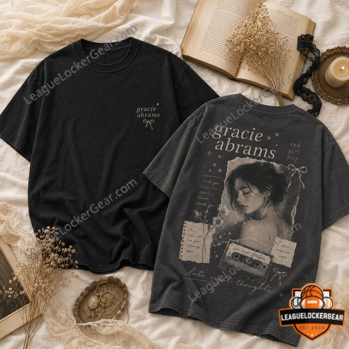 Gracie Abrams Late Night Thoughts Sad Girl Pop T-Shirt - LeagueLockerGear