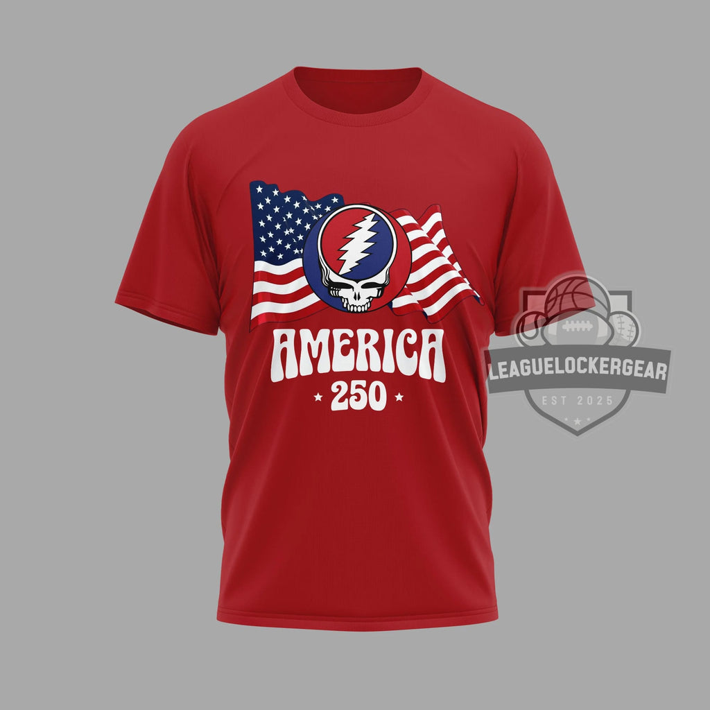 Grateful Dead America 250 Years of Freedom Patriotic T-Shirt - LeagueLockerGear