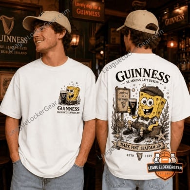Guinness Spongebob Squarepants Irish Pub 3D T-Shirt - LeagueLockerGear