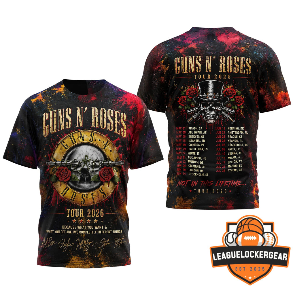 Guns N' Roses Tour 2026 T-Shirt - LeagueLockerGear