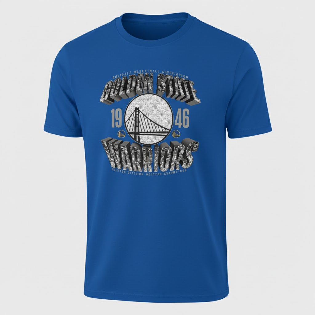Golden State Warriors 1946 Heritage Black T-Shirt | Classic NBA Fan Tee - LeagueLockerGear