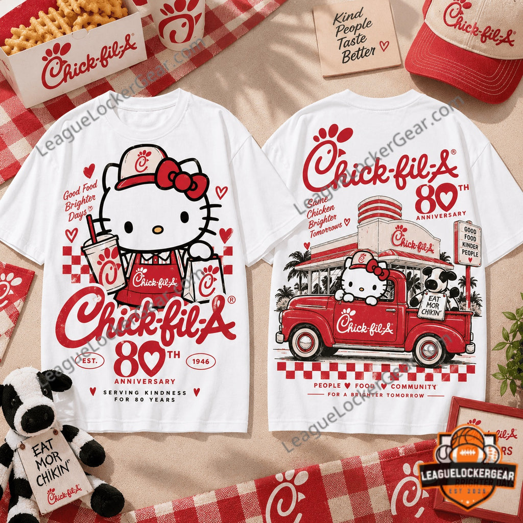 Hello Kitty Chick-fil-A 80th Anniversary 3D T-Shirt