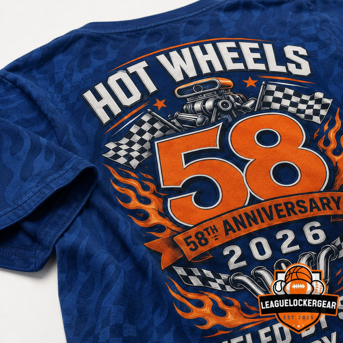 Hot Wheels 58th Anniversary 2026 Since 1968 T-Shirt - LeagueLockerGear