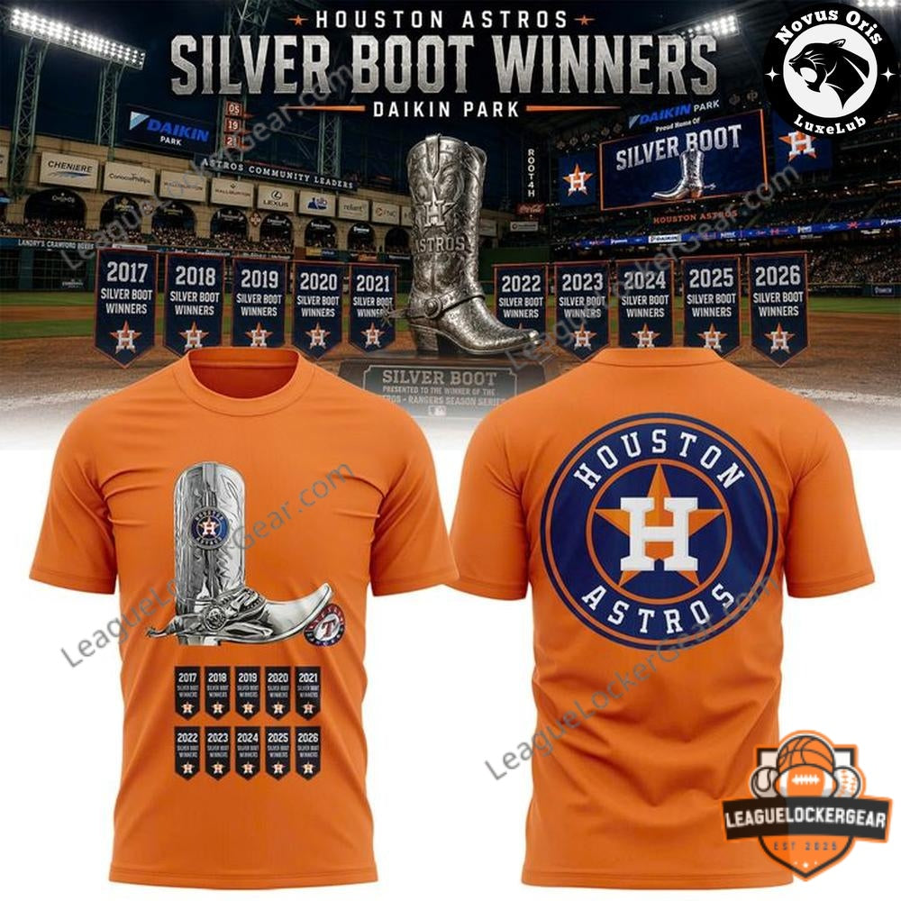 Houston Astros 2026 Silver Boot Series Winners T-Shirt - LeagueLockerGear