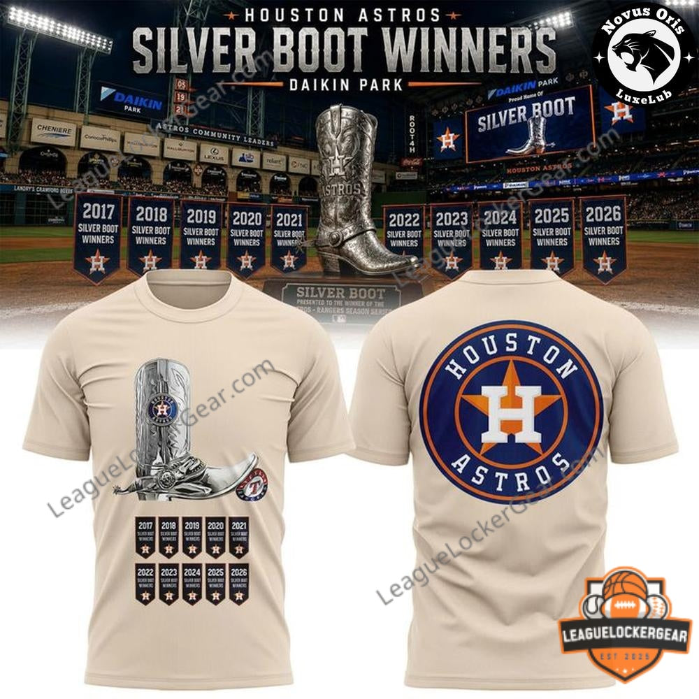 Houston Astros 2026 Silver Boot Series Winners T-Shirt - LeagueLockerGear