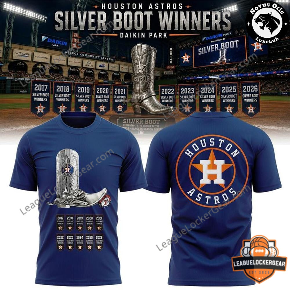 Houston Astros 2026 Silver Boot Series Winners T-Shirt - LeagueLockerGear