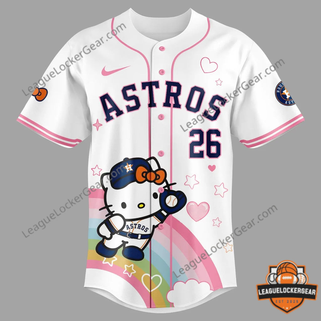 Houston Astros Hello Kitty Night Baseball Jersey - LeagueLockerGear