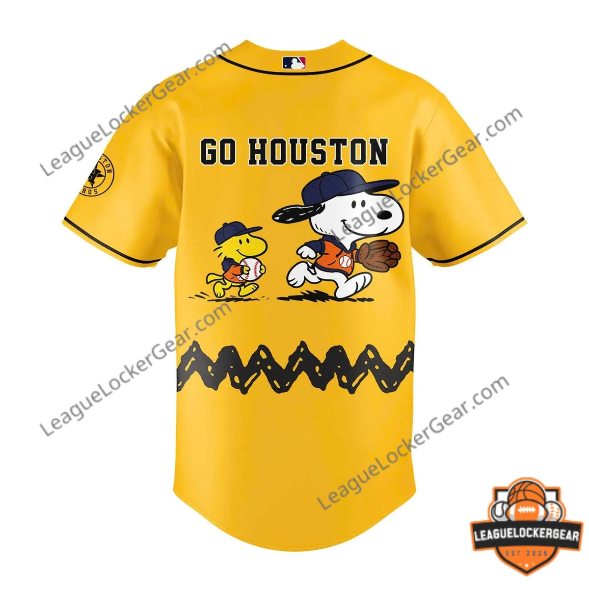 Houston Astros Peanuts Night Baseball Jersey - LeagueLockerGear