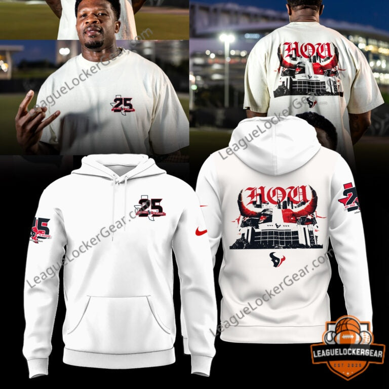 Houston Texans 25th Season Anniversary T-Shirt - LeagueLockerGear