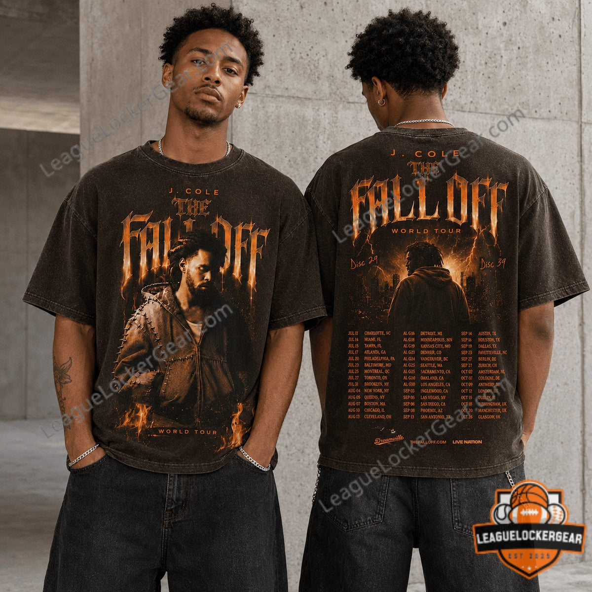 J. Cole The Fall Off World Tour T-Shirt - LeagueLockerGear