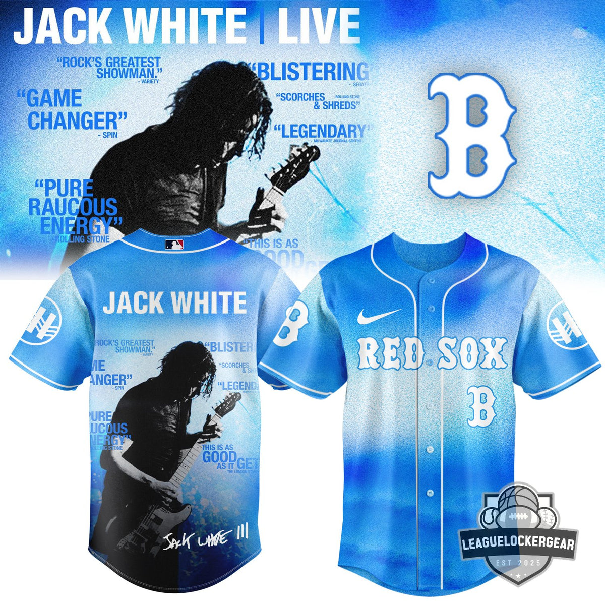 Jack White Live MLB All Team Baseball Jersey - LeagueLockerGear