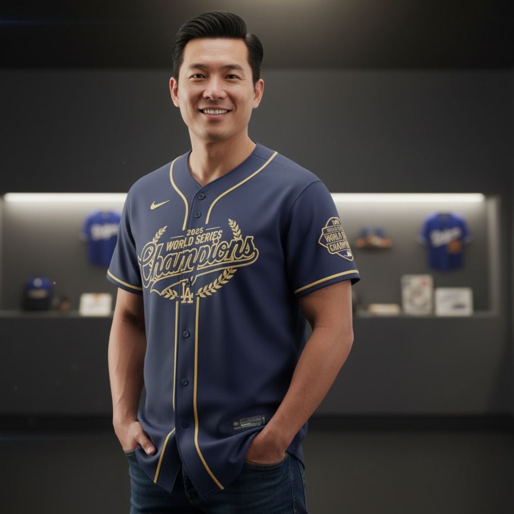 LA Dodgers 2025 World Series Champions Jersey – Limited Navy & Gold Victory Edition - LeagueLockerGear