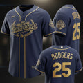 LA Dodgers 2025 World Series Champions Jersey – Limited Navy & Gold Victory Edition - LeagueLockerGear
