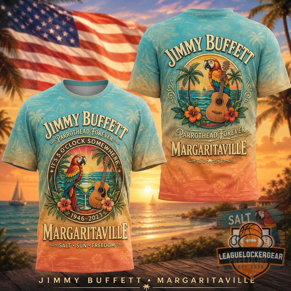 Jimmy Buffett Parrothead Forever Tribute T-Shirt - LeagueLockerGear