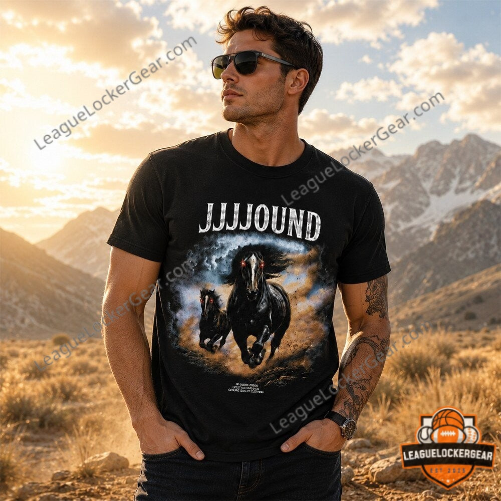 JJJJOUND Running Horses 3D T-Shirt - LeagueLockerGear
