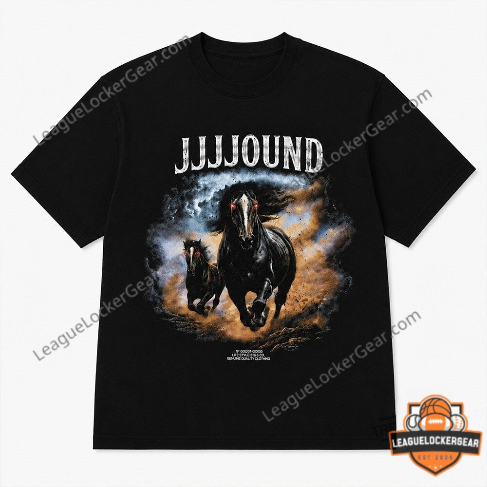 JJJJOUND Running Horses 3D T-Shirt - LeagueLockerGear