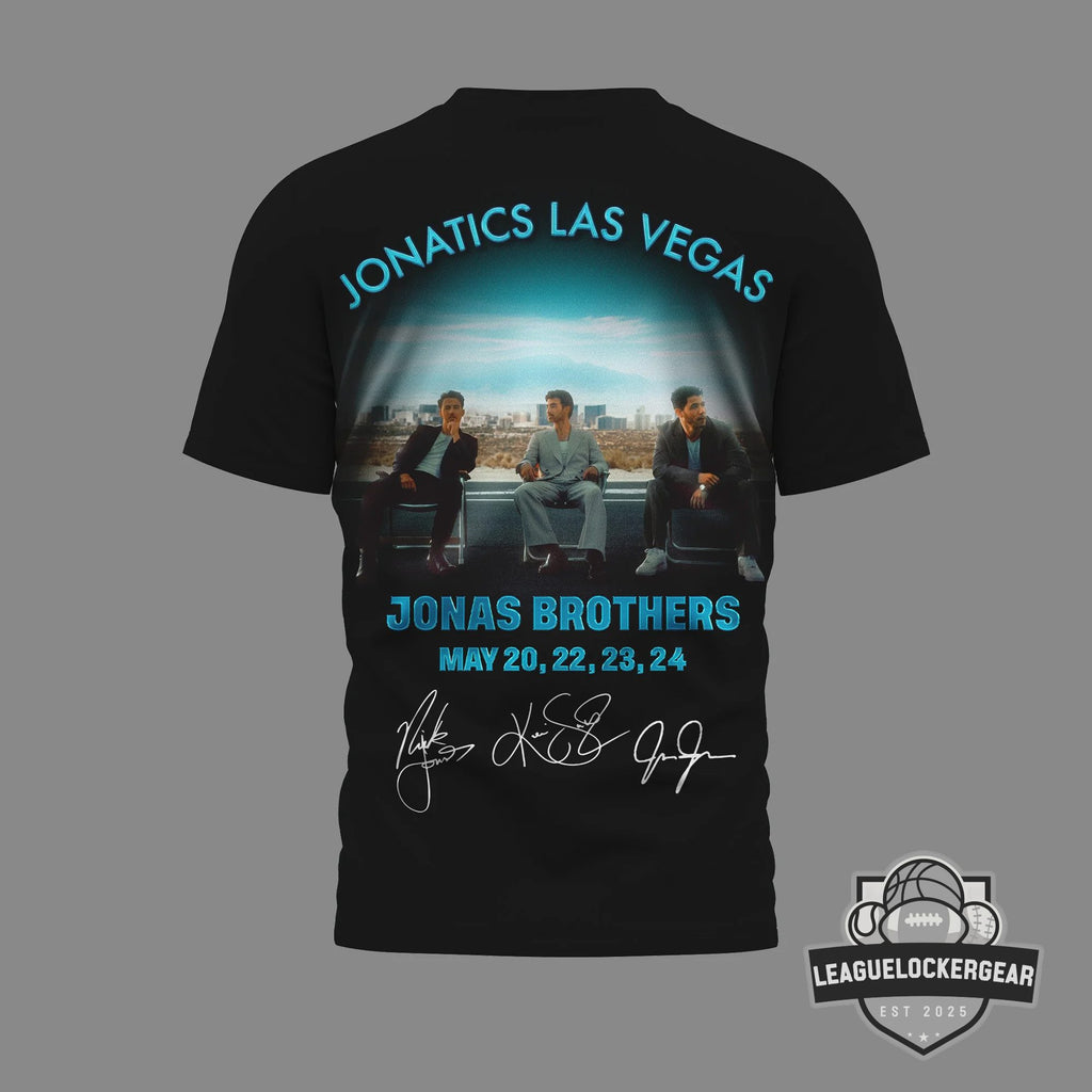 Jonas Brothers Jonatics Las Vegas 2026 Concert Signatures T-Shirt - LeagueLockerGear