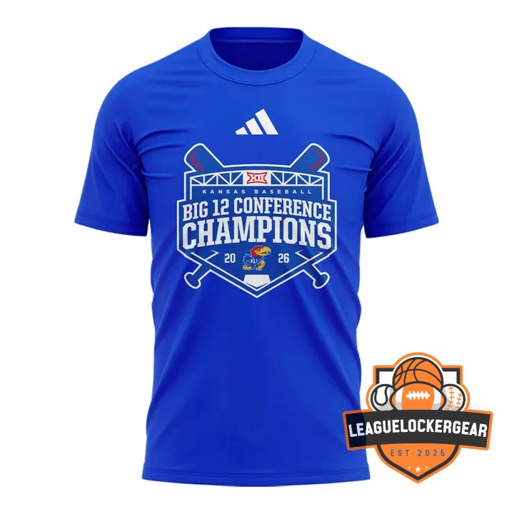 Kansas Jayhawks Baseball Big 12 Conference Champions 2026 T-Shirt - LeagueLockerGear