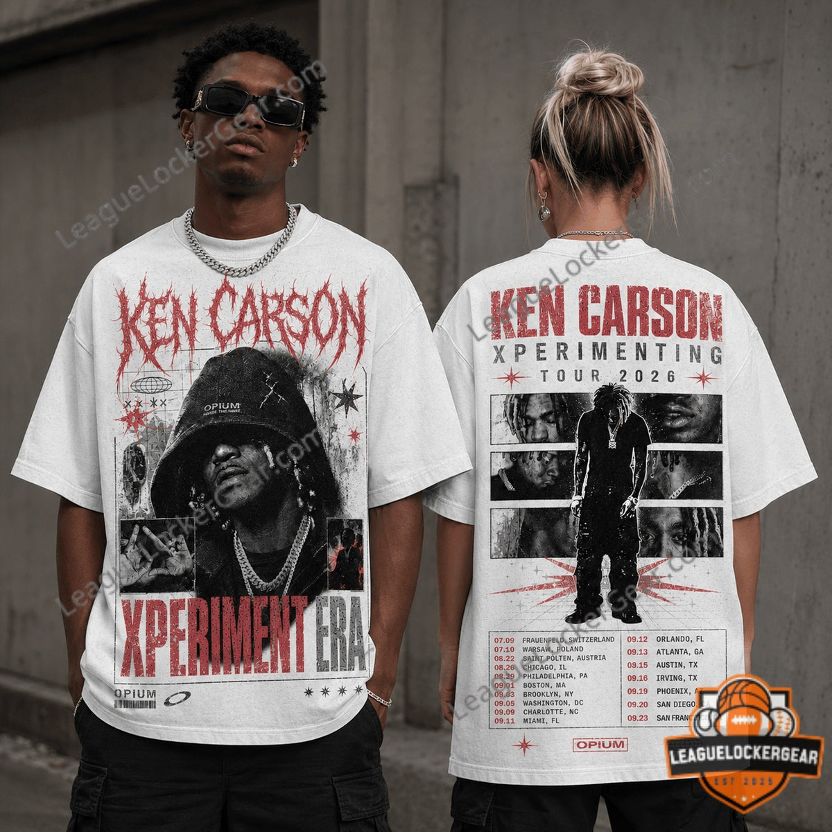 Ken Carson Xperimenting Tour 2026 T-Shirt - LeagueLockerGear
