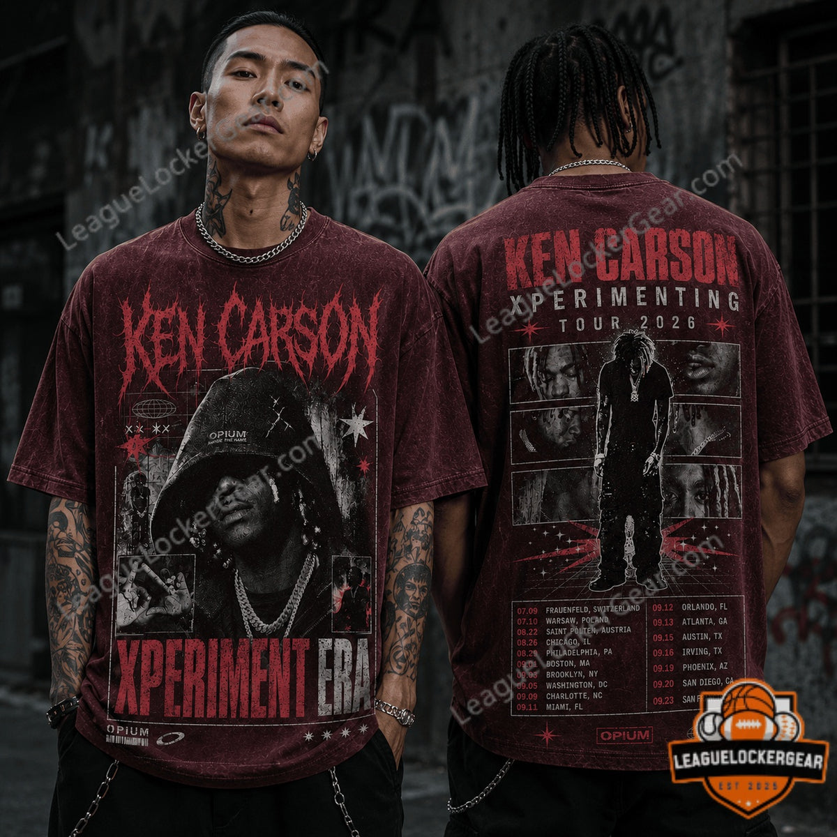 Ken Carson Xperimenting Tour 2026 T-Shirt - LeagueLockerGear