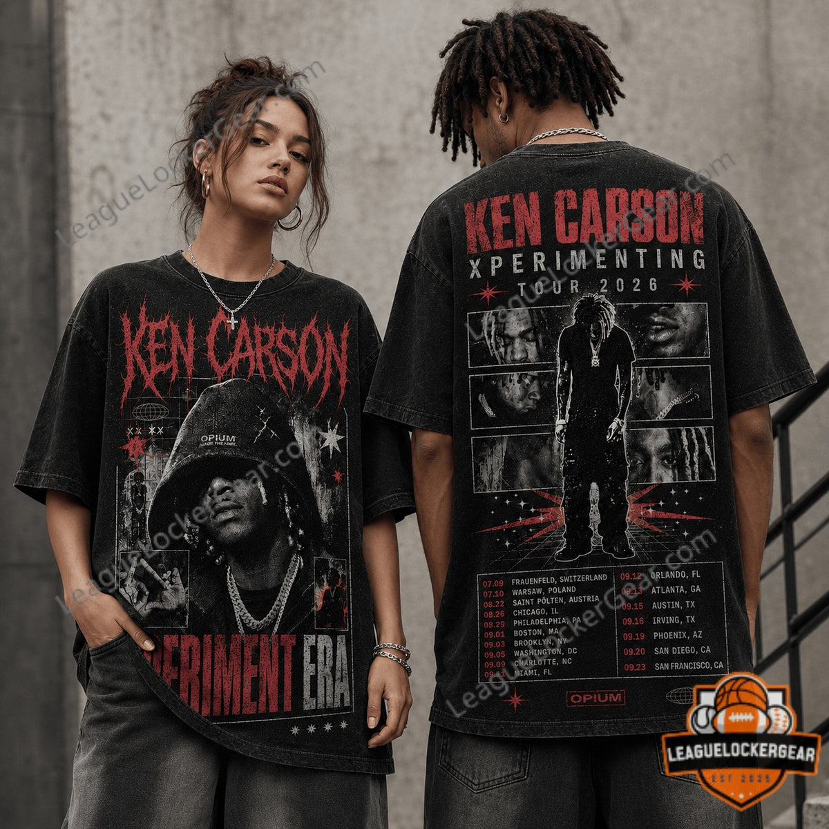 Ken Carson Xperimenting Tour 2026 T-Shirt - LeagueLockerGear