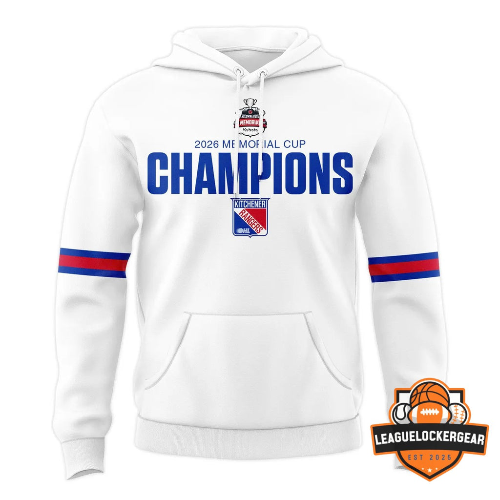 Kitchener Rangers 2026 Memorial Cup Champions Hoodie - LeagueLockerGear