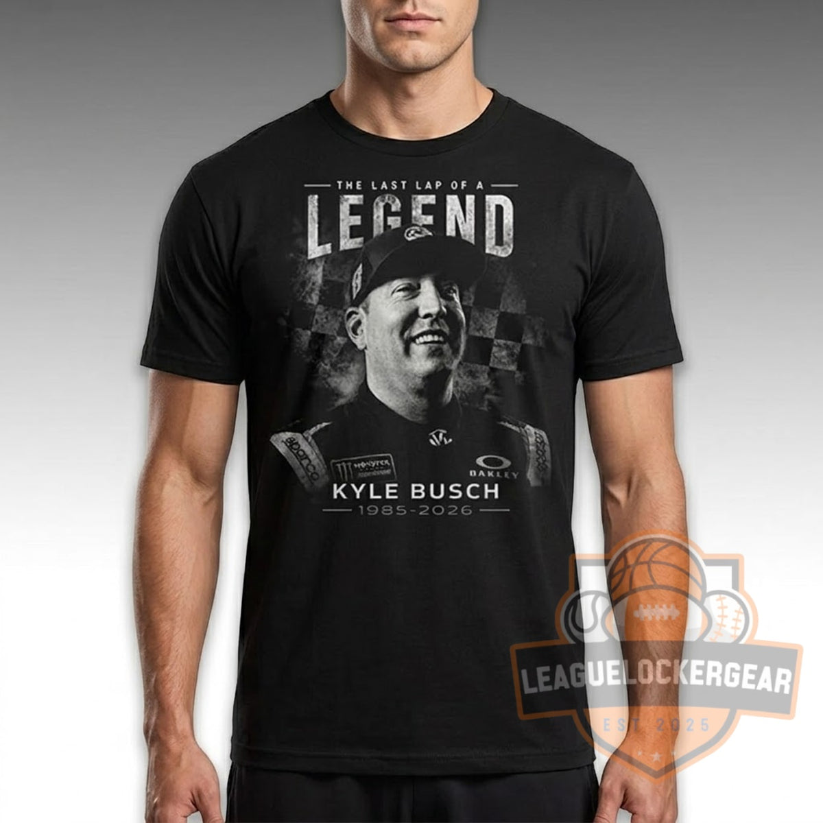 Kyle Busch The Last Lap of a Legend 1985-2026 Career Tribute T-Shirt - LeagueLockerGear