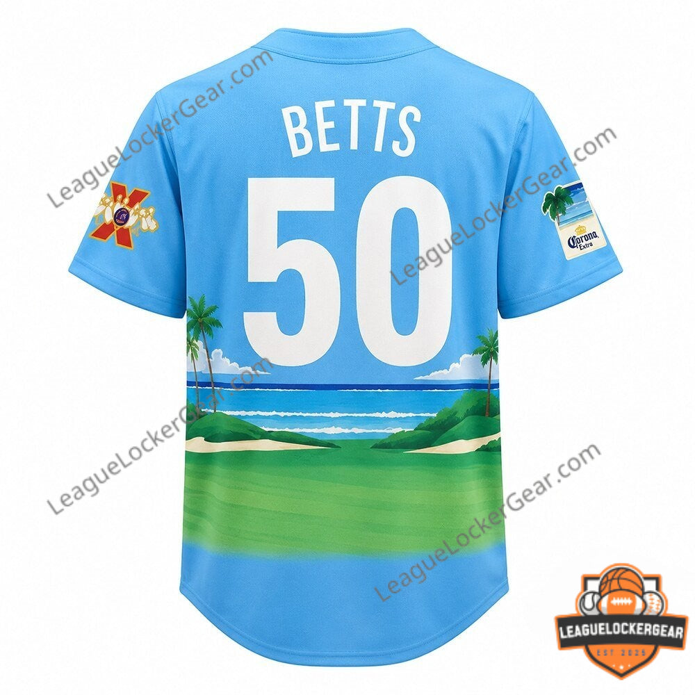 MLB Beach Connect Series Mookie Betts La Playa Baseball Jersey - LeagueLockerGear