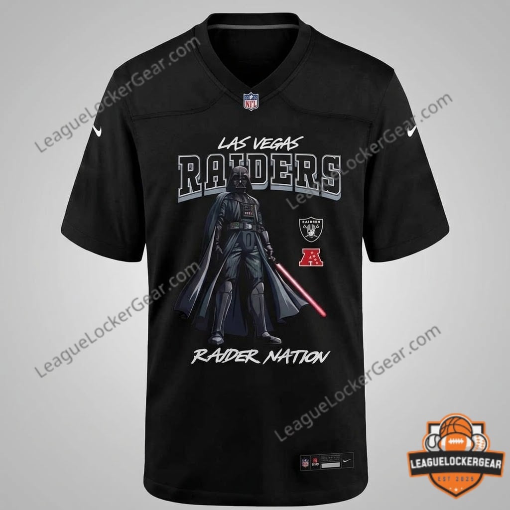 Las Vegas Raiders Darth Vader Star Wars Crossover Football Jersey - LeagueLockerGear