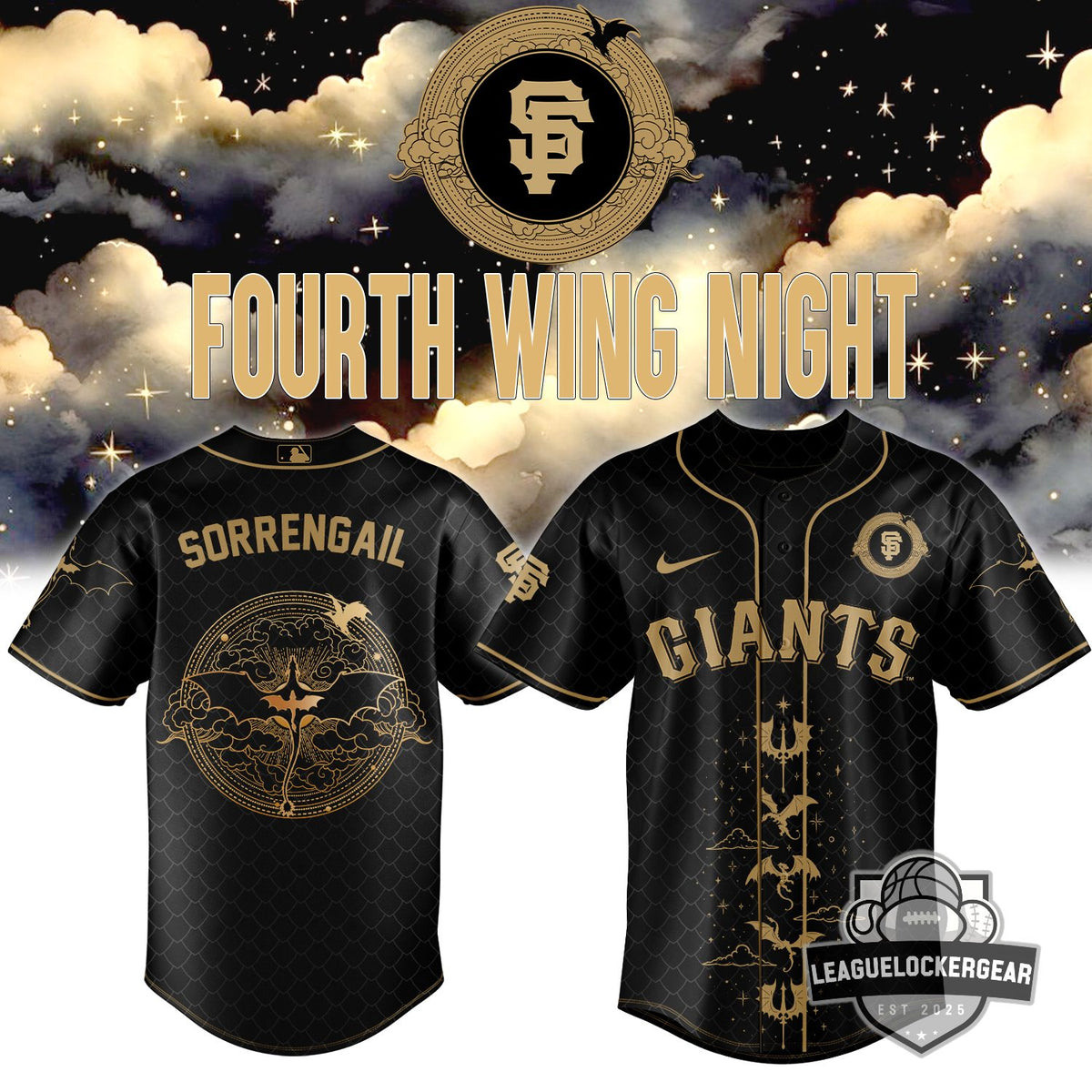 MLB Fourth Wing Night Sorrengail Baseball Jersey - LeagueLockerGear