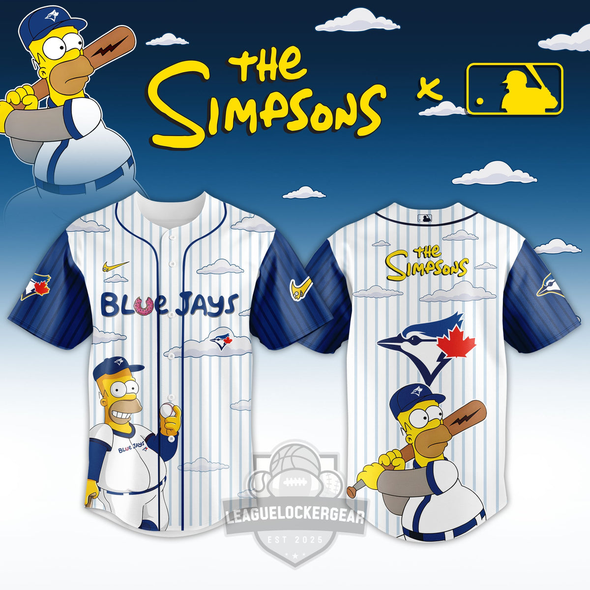 All Team MLB The Simpsons Baseball Jersey - LeagueLockerGear