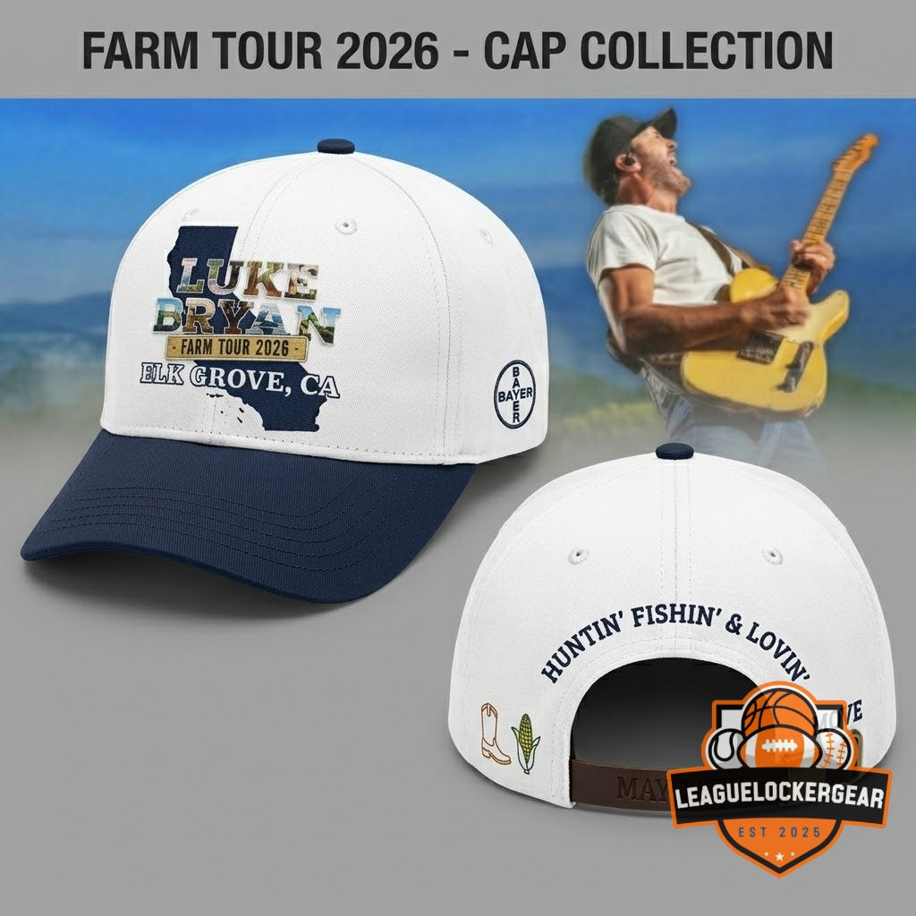 Luke Bryan Farm Tour 2026 Elk Grove CA T-Shirt - LeagueLockerGear