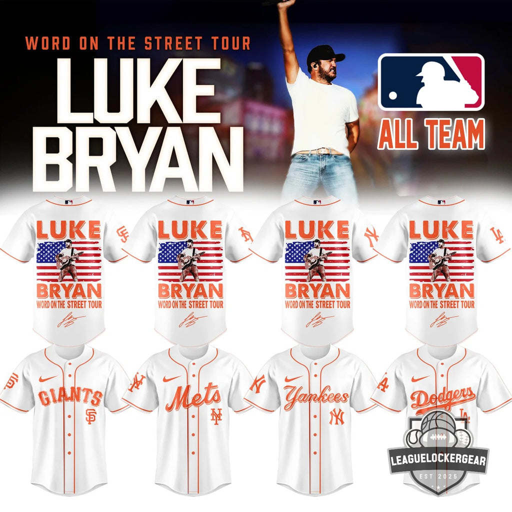 All Team MLB x Luke Bryan Word On The Street Tour Baseball Jersey - LeagueLockerGear
