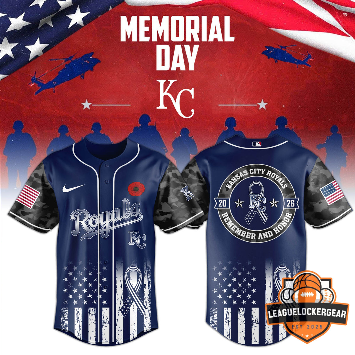 MLB x Memorial Day Remembrance Baseball Jersey - LeagueLockerGear