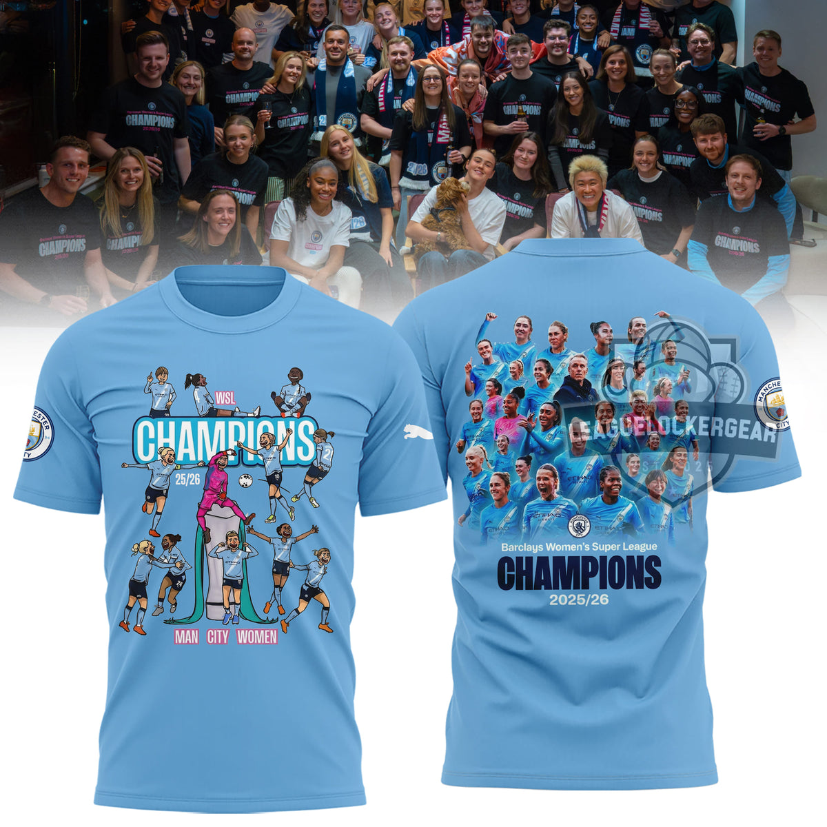 Manchester City WLS Champions 25/26 Shirt - LeagueLockerGear