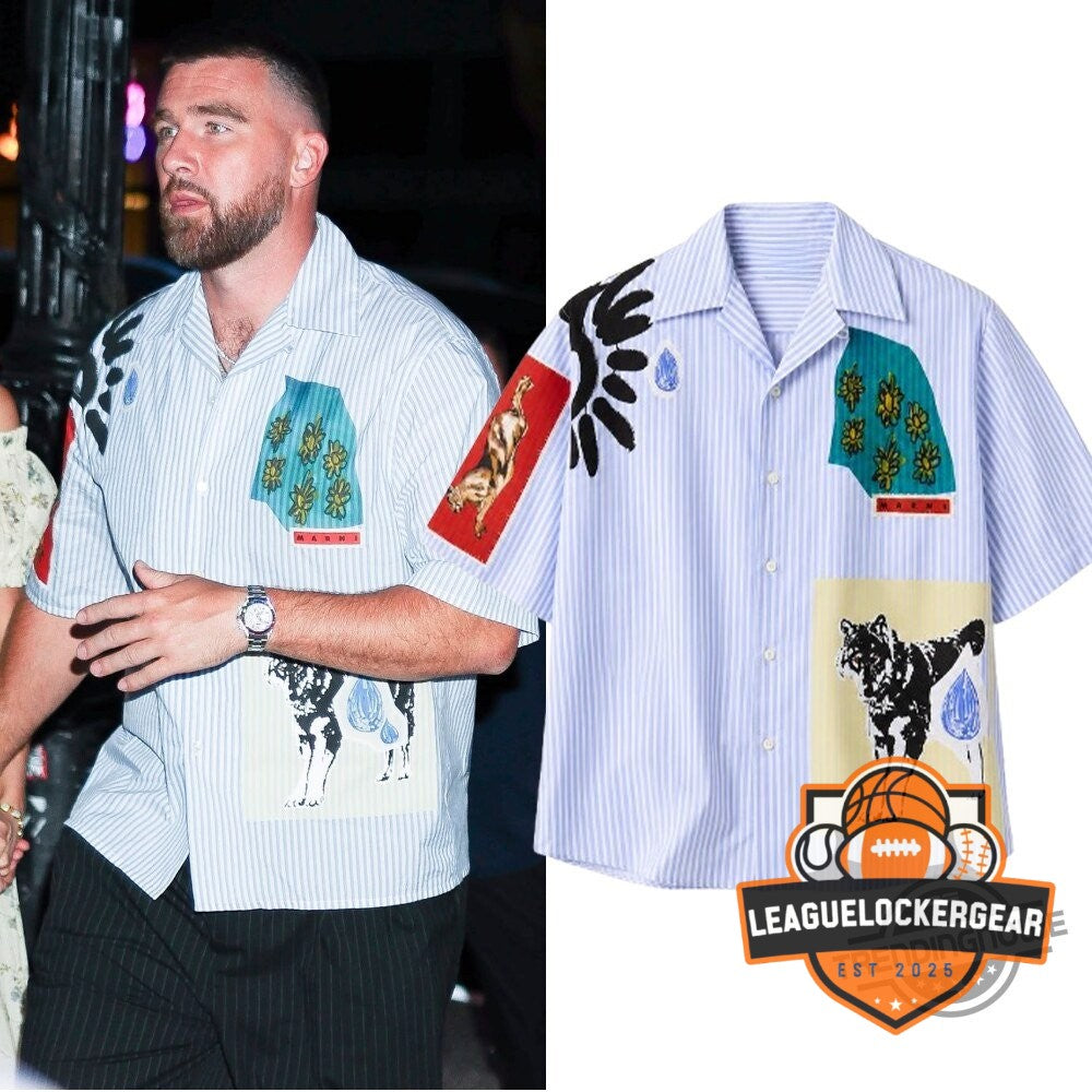 Travis Kelce Hawaiian Shirt In New York 2026 - LeagueLockerGear