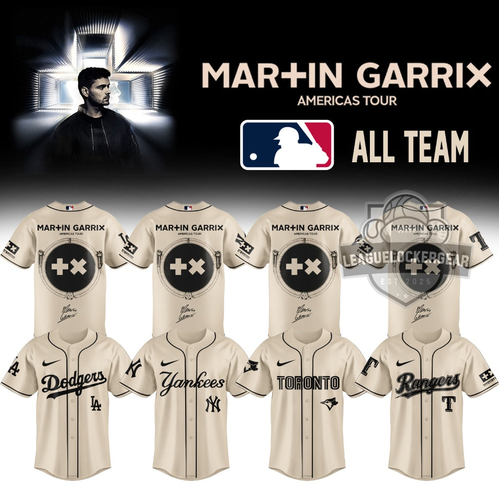 Martin Garrix Los Angeles Dodgers Americas Tour Baseball Jersey - LeagueLockerGear