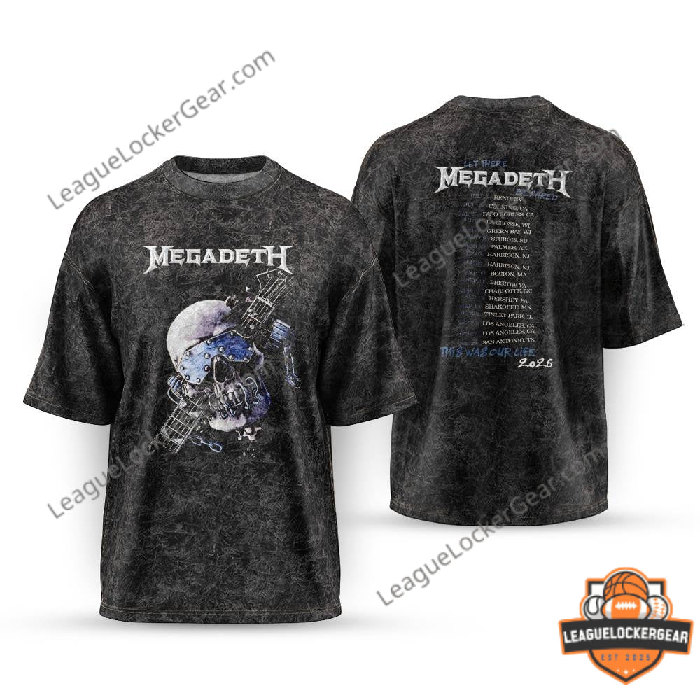 Megadeth LET THERE BE BLOOD Tour THIS WAS OUR LIFE 2026 Washed T-Shirt - LeagueLockerGear