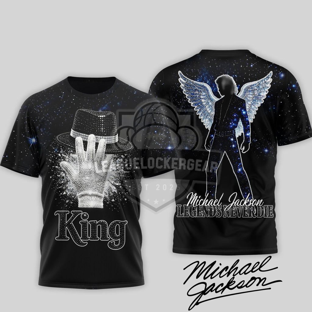 Michael Jackson King Of Pop Legends Never Die 3D T-Shirt - LeagueLockerGear